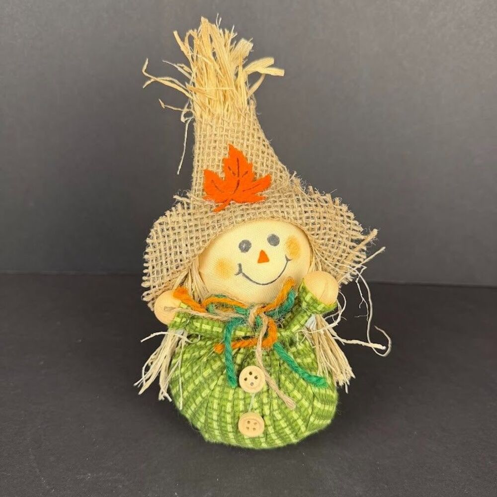 Mini 8 Inch Weighted Scarecrow, Fall Decor